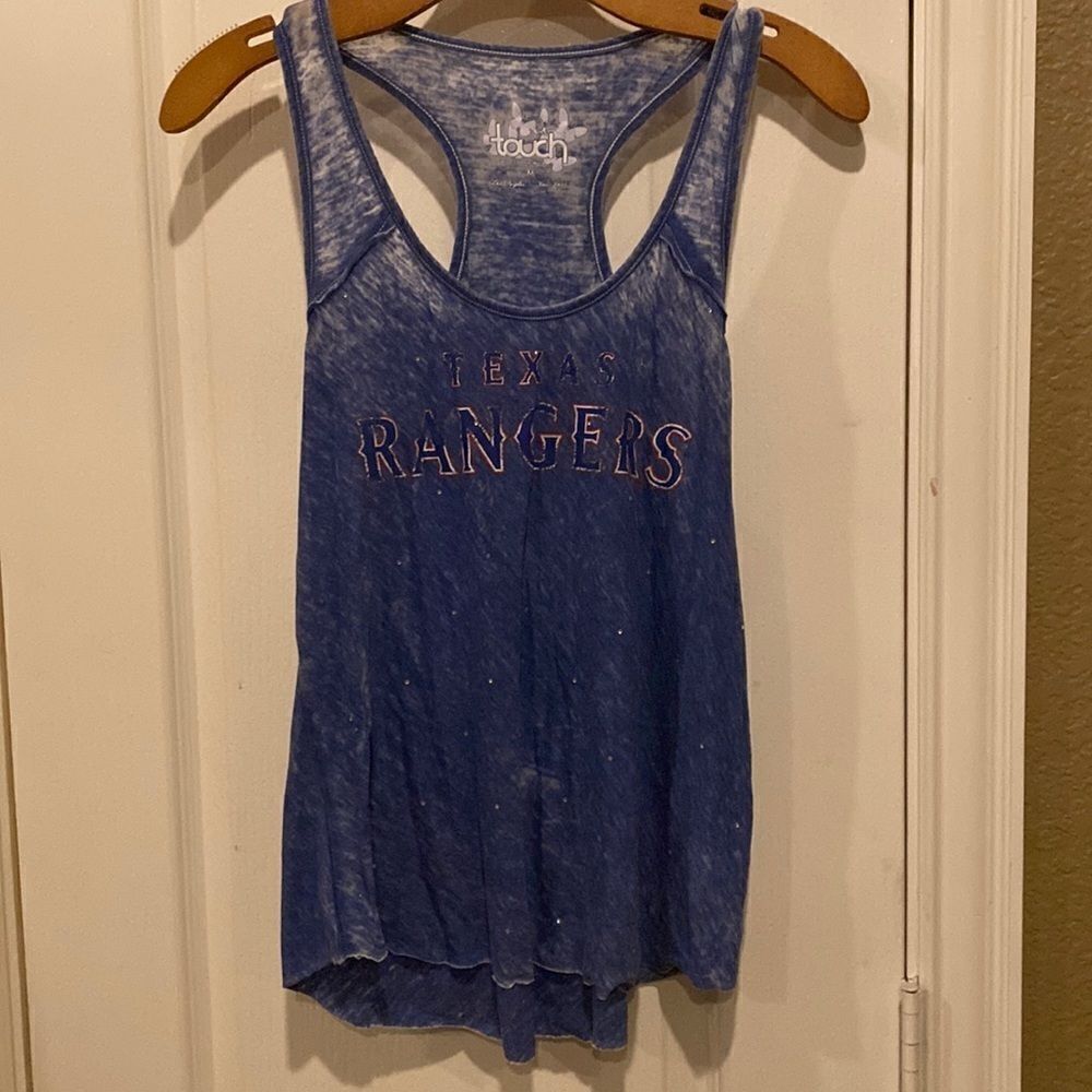 MLB Texas Rangers Touch by Alyssa Milano Women's Navy Tank Top Size Medium NWOT